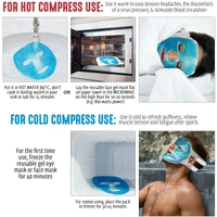 0380 Cooling Gel Face Mask with Strap-on Velcro, Medium
