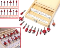 0406 -12/15pcs Milling Cutter Router Bit Set
