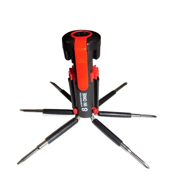 0427 08 in 1 Multi-Function Screwdriver Kit with LED Portable Torch