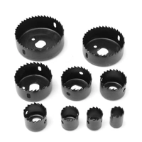 0428 Wood Hole Saw Cutting Set (11 pcs, 19-64mm, Multicolour)