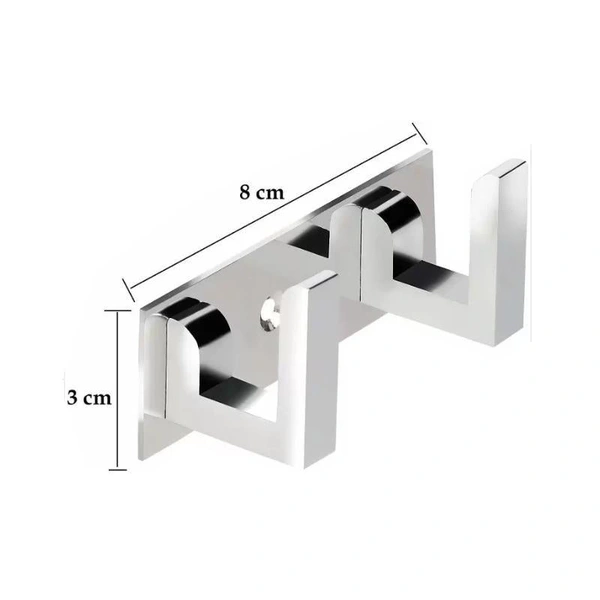 0472_2 Pin  Cloth Hanger Bathroom Wall Door Hooks For Hanging keys,Clothes Holder Hook Rail  (Pack of 3)