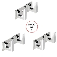 0472_2 Pin  Cloth Hanger Bathroom Wall Door Hooks For Hanging keys,Clothes Holder Hook Rail  (Pack of 3)