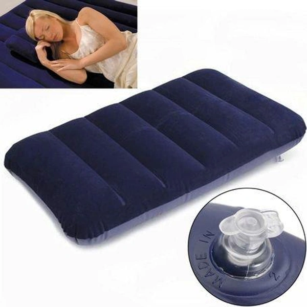 0510 Velvet Air Inflatable Travel Pillow (Blue)
