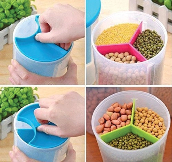0618 3 in 1 Transparent Air Tight Storage Dispenser Container (1500ml)