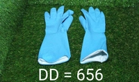 0656 - Cut Glove Reusable Rubber Hand Gloves (Blue) - 1 pc
