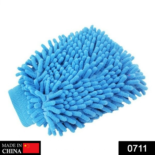 0711 Single sided microfiber hand glove duster (loose packing)