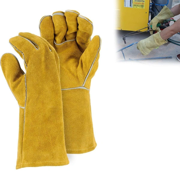 0716 Protective Durable Heat Resistant Welding Gloves