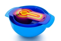 0833 8 Piece Nesting Bowls with Measuring Cups Set