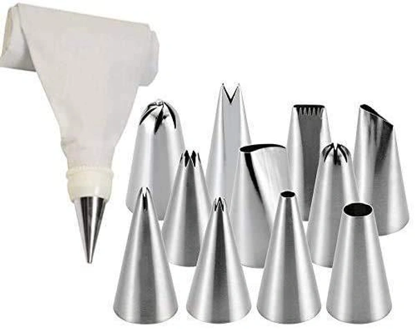 0836 12 Piece Cake Decorating Set of Measuring Cup Oil Basting Brush