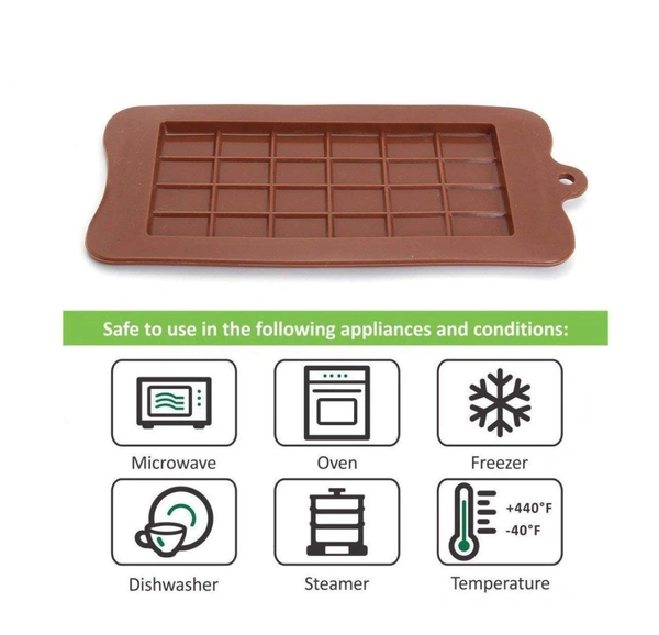 1076 Silicon Bar chocolate Baking Mould of 24-Cavity