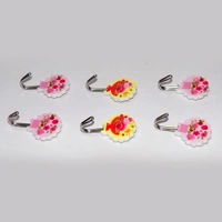 1112 Multipurpose Self Adhesive Plastic Wall Hooks - 6 pcs