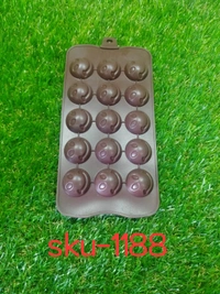 1188 Food Grade Non-Stick Reusable Silicone Smile Shape 15 Cavity Chocolate Molds / Baking Trays