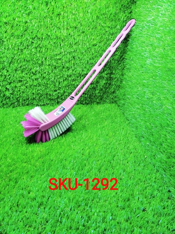 1292 2 In 1 Double Hockey Stick Shape Toilet Brush