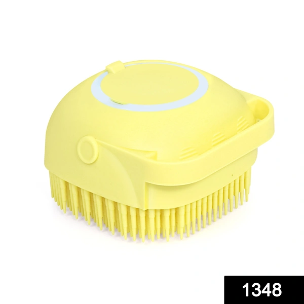 1348 Silicone Massage Bath Body Brush With Shampoo Dispenser (Without Box)