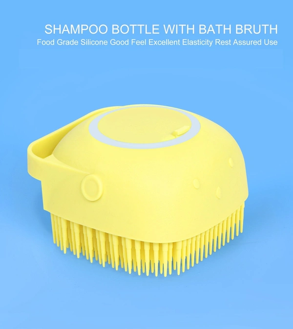 1348 Silicone Massage Bath Body Brush With Shampoo Dispenser (Without Box)