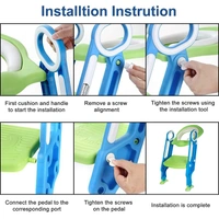 1483 2 in 1 Training Foldable Ladder Potty Toilet Seat for Kids