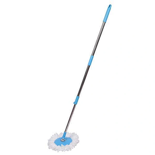 1530 Heavy Duty Microfiber Spin Mop with Plastic Bucket & Rotating Steel Pole Head
