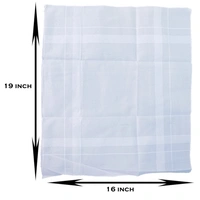 1537 Men s King Size Formal Handkerchiefs for Office Use - Pack of 12