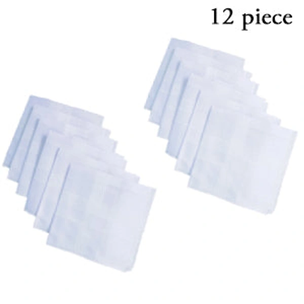 1537 Men s King Size Formal Handkerchiefs for Office Use - Pack of 12