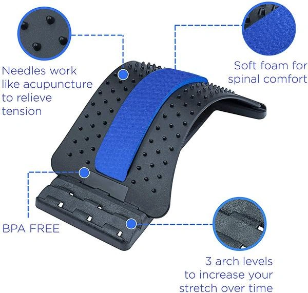 1653 Multi-Level Back Stretching Device Back Massager Lumbar Support