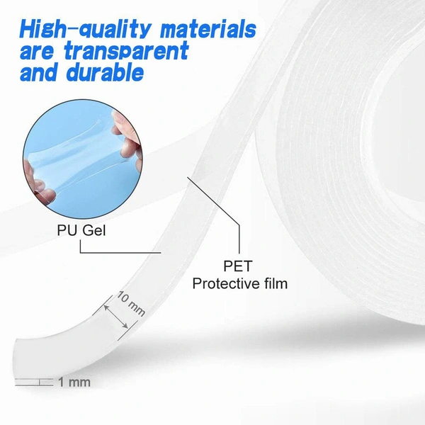 1678  Double Sided Grip Tape (10mm width X 1mm thickness X 5 meter length ) (No Box)