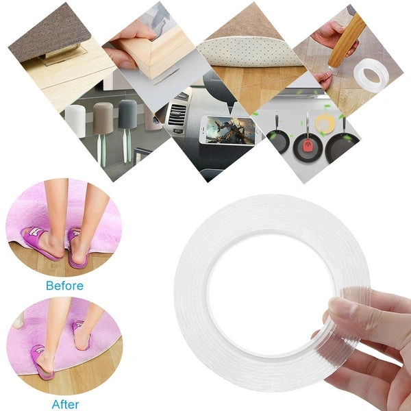 1678  Double Sided Grip Tape (10mm width X 1mm thickness X 5 meter length ) (No Box)