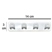 1686 Plastic Sticker Self Adhesive Multipurpose Hanger Hooks (Color May Vary)