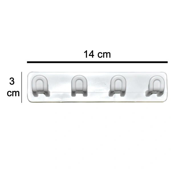 1686 Plastic Sticker Self Adhesive Multipurpose Hanger Hooks (Color May Vary)