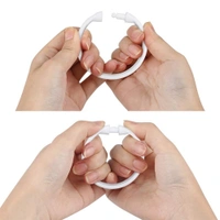 1793 Plastic Ring Bath Drape Loop Clasp Shower Curtain Hooks (Pack of 12Pcs)
