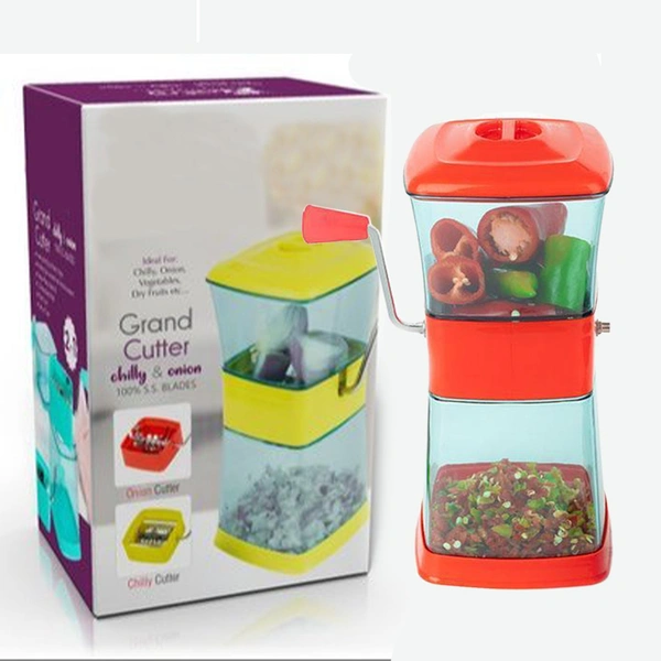 2028 Maitri Stainless Steel Onion, Chilly, Dry Fruit & Vegetable Cutter Chopper