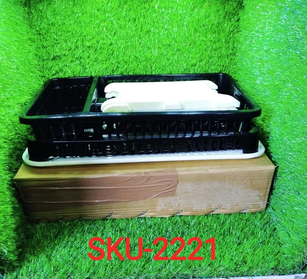 2221 Kitchen Organizer Rack with Water Storing Tray/Dish Rack