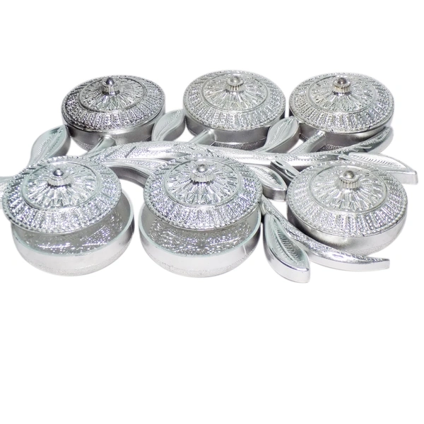 2238 Multipurpose Decorative 6 Storage Tree Shape Mukhwas Dani/Serving Tray