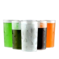 2347 Unbreakable Plastic Diamond Design Drinking Glass (Pack of 6) (Brown Box Pack)