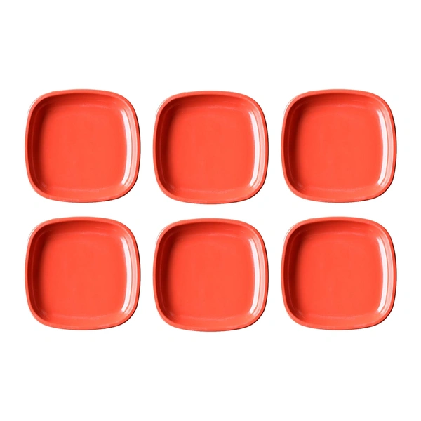 2394 Microwave Safe Quarter Plates  Square 6 Pcs,