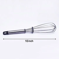 2571 Stainless Steel Wire Whisk,Balloon Whisk,Egg Frother, Milk & Egg Beater (10 inch)