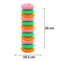 2629 Plastic Scrubber Round Nylon Scrubbers Small Size  (Pack of 12)