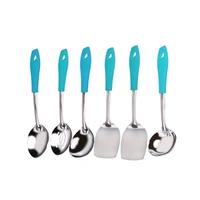 2701 6 Pc SS Serving Spoon With stand used in all kinds of household and kitchen places for holding spoons etc.
