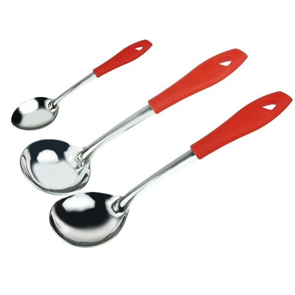 2701 6 Pc SS Serving Spoon With stand used in all kinds of household and kitchen places for holding spoons etc.