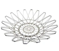 3040 Multipurpose Fruit Basket Stainless Steel Wire Bowl Foldable Basket for Vegetable / Fruits / Dining