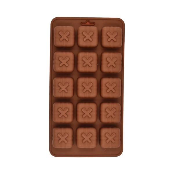 4632 15 Cavity Square Shape design Silicone Mold Baking Tray