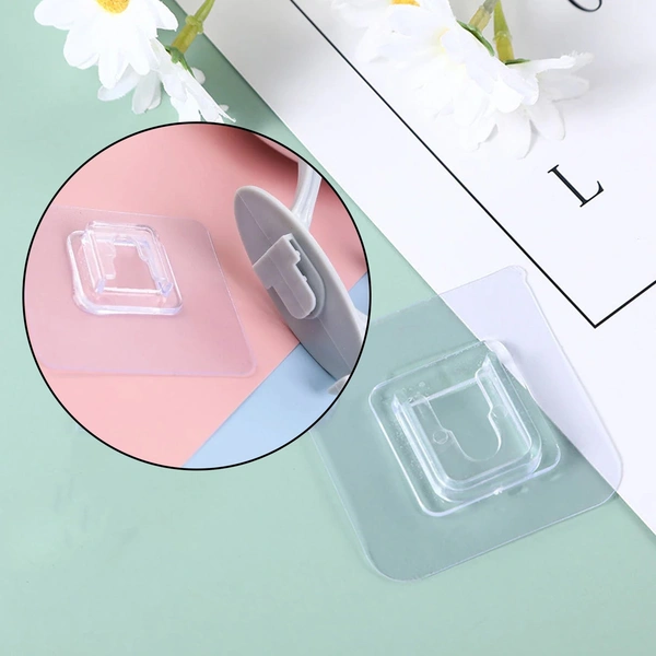 4687 Self Adhesive Plastic Wall Hook for Home (Multi Color)