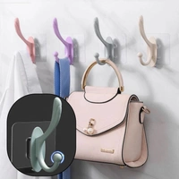 4687 Self Adhesive Plastic Wall Hook for Home (Multi Color)