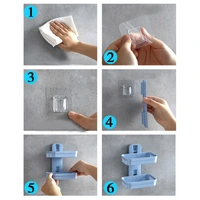 4762  Plastic Double Layer - Soap Stand, Holder, Wall Soap Box Dispenser Tray