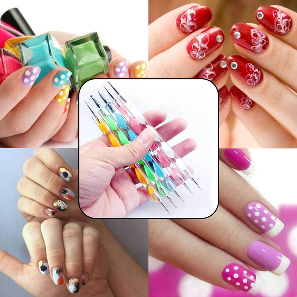 6020 Nail Art Point Pen and Set Used by Womens and Ladies for Their Fashion Purposes.
