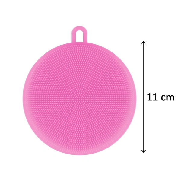6078 Silicone Dish Scrubber Sponge Mildew Free, Non Stick (Mix Color)