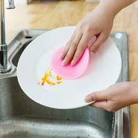 6078 Silicone Dish Scrubber Sponge Mildew Free, Non Stick (Mix Color)