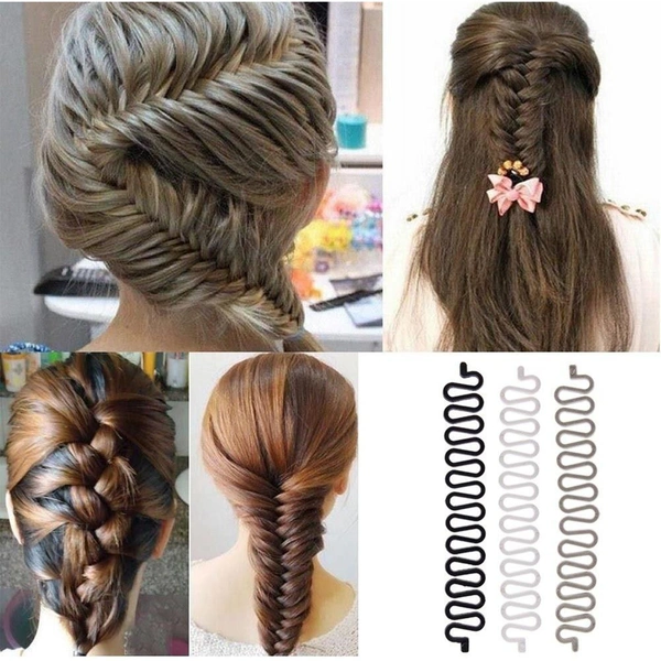 6147 Fishbone Bun Maker widely used by womens for making their hair looks like a fish tail and all and it used in many kinds of places like household, parlours etc.