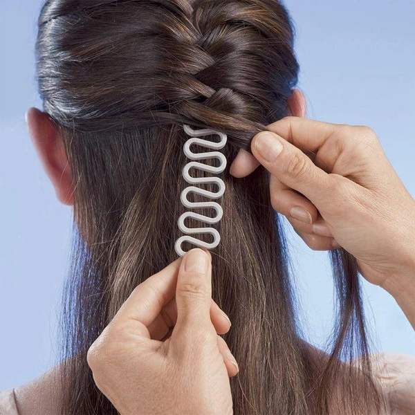 6147 Fishbone Bun Maker widely used by womens for making their hair looks like a fish tail and all and it used in many kinds of places like household, parlours etc.