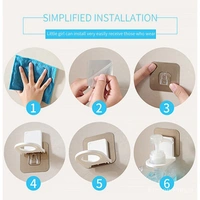 6166 6 Pc Shampoo Holder Hook For Holding Shampoo Bottles Easily.