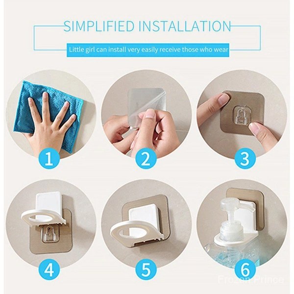 6166 6 Pc Shampoo Holder Hook For Holding Shampoo Bottles Easily.